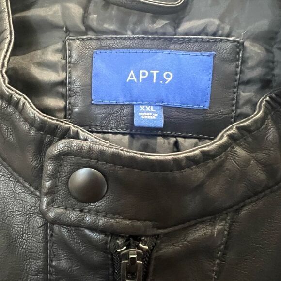 Apt 9 vegan leather jacket black size XXL NWOT - Picture 9 of 13
